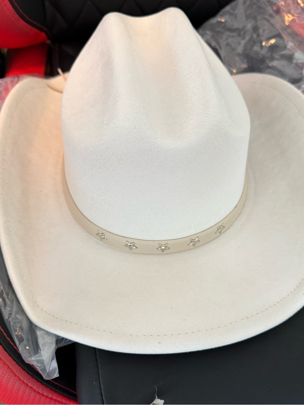 Cream Western Hat with Star Trim